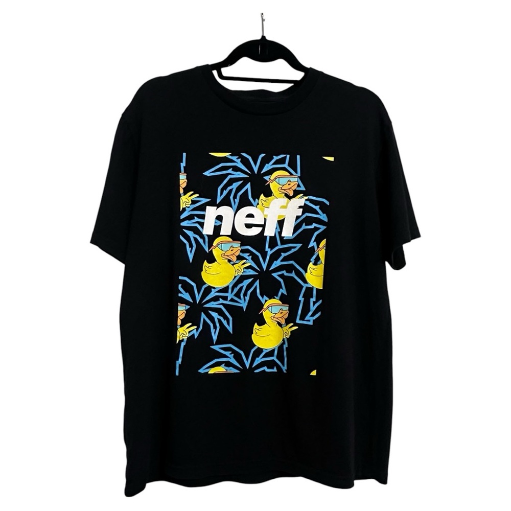 Neff Rubber Duck Logo Graphic Black short Sleeve T Shirt Mens Sz Medium